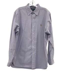 Ralph Lauren Oxford Shirt Men's Large Lavender Purple OCBD Long Sleeve Classic